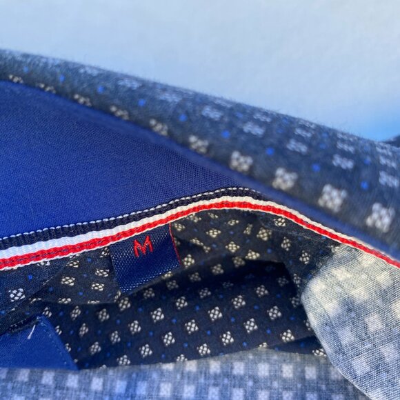 Soul of London Men’s Medium Bottom Down Blue Long Sleeve Shirt RN83962 - Picture 7 of 7